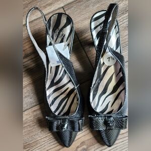 New Anne Klein Black Slingback, 7.5